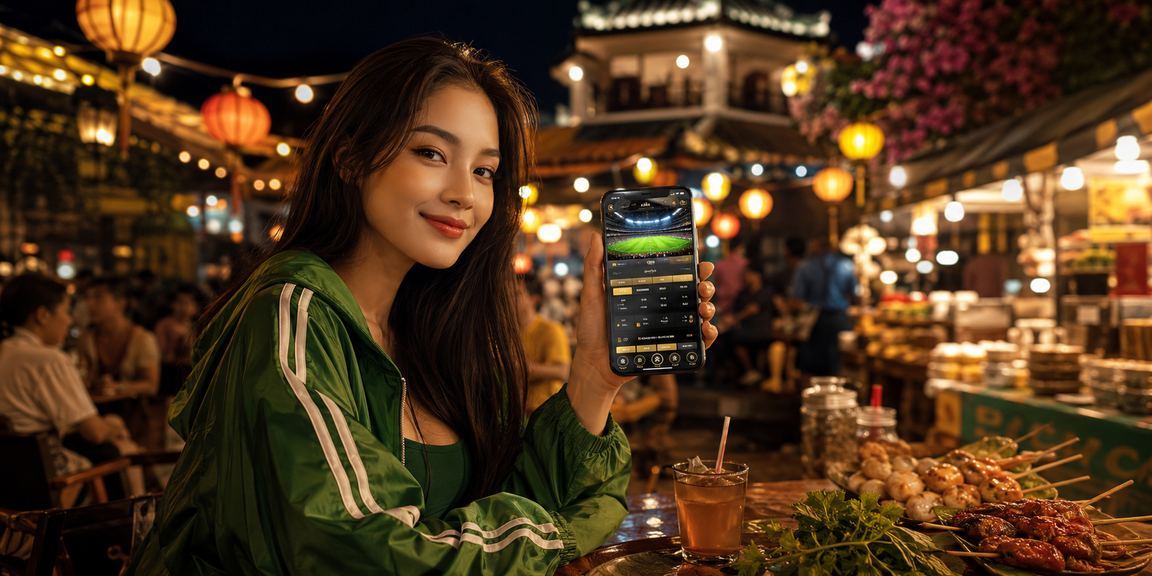 Người dùng Việt Nam thư giãn tại Đà Lạt và trải nghiệm cá cược thể thao trực tuyến qua điện thoại bên tách cà phê
